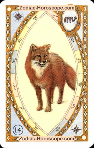Astrologische Lenormandkarten der Fuchs